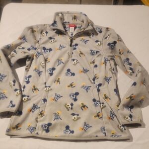 Disney Gray Fleece Hoodie with Mickey and Friends